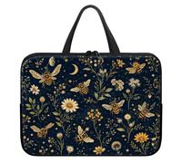 11 Inch Tablet Sleeve with Handle, Slim Case for iPad Pro 11 M4, iPad Air | Slim Lightweight Shockproof Tablet Pouch for Galaxy Tab, Bee Daisy Dark Print Design for Women Girls Travel Daily Use