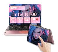 11-inch Touchscreen 2-in-1 Convertible Laptop,Celeron N100 (Up to 3.4GHz), Win 11 , 16GB DDR4 , 512GB SSD , 1920 * 1200 IPS , Backlit Keyboard, Side button power on,Oval Touchpad(rose gold, 16+512).
