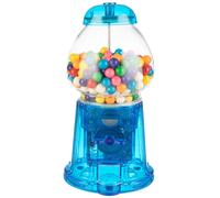 11-Inch Translucent Gumball Machine - Coin-Operated Candy Dispenser Vending Machine and Piggy Bank by Great Northern Popcorn (Blue)