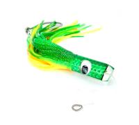 11 inch Trolling Tuna Lure for Mahi Marlin Dolphin Wahoo Shark Sailfish with Rigged Hooks Big Game Fishing Saltwater Lure Deep Sea Light Green