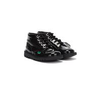 (11 Kids) Kickers Kick Hi Zip Patent Infants Black Boots