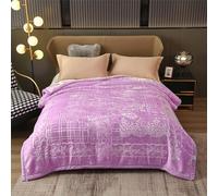 11 Lb Heavy Korean blanket King Size, 2 Ply Reversible Silky Soft Plush Warm Blanket for Autumn Winter.ca:220×240cm5kg.,Camel