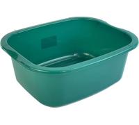 11 Ltr Plastic Washing Up Bowl Durable & Lightweight Dishwashing Basin for Kitchen Sink, Large Capacity, Easy-Grip Handles Ideal for Washing Dishes, Vegetables (Teal-2)