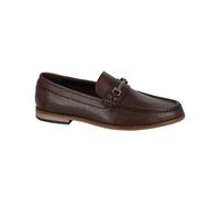 (11) Men ROAMERS Dark Brown Leather Slip-on Casual Tunit Sole
