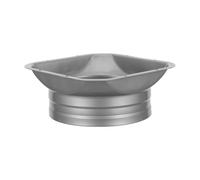 11" Metal Duct Adapter, Square Vent Opening to Pipe Connector | Polished Burr-free Finish, Lock System, Quick-clamp Mechanism, for Flex Hose, Ceiling Cavities and Narrow Paths