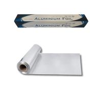 11 Micron Aluminium Foil Roll - 450mm Extra Wide x 50m | Catering Kitchen Foil for Cooking, Baking, Roasting & Food Wrapping | Economy Pack