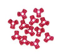 11 mm Acrylic Ruby Red Tri Beads Bulk 1000 Pieces