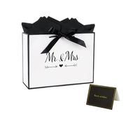 11” Mr & Mrs Gift Bag Wedding Gift Bag with Tissue Paper