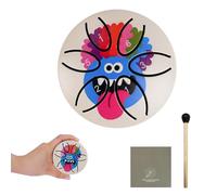 11-Note Steel Tongue Drum - 6 Inch Rain Drum for Garden Outside with Engraved Notes, Carry Bag, Mallets & Music Book (Pale Yellow,3 Inches)