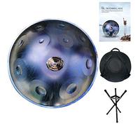 11 Notes D Minor Steel Drum Handpan - Galaxy Design, Professional Performance 22 Inch Large Percussion Instrument with Soft Bag,Handpan Stand