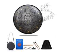 11 Notes Rain Drum - 6-Inch, Waterproof Design for Enchanting Garden Sounds(Silver)