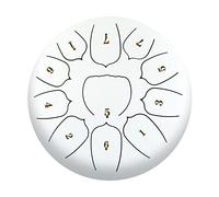 11 Notes Steel Tongue Drum Handpan with Mallet Finger Picks Note Sticker Music Book Cleaning Cloth Bag Percussion for Meditation Yoga Beginners