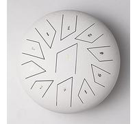 11 Notes Tank Drum 10 Inches Steel Tongue Drum Zen Drum Set C Key Percussion Instrument Drum for Yoga Meditation Musical Education Entertainment Concert with Travel Bag, Mallets, Music Book