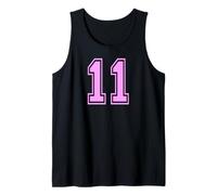 11 Number Eleven Sports Varsity College Girl Matching Tank Top