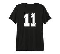 11 Number Eleven Team Sports Graphic Design Matching Varsity Premium T-Shirt