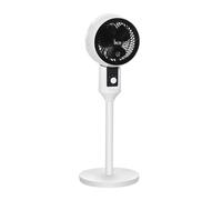 11" Oscillating Three Speed Pedestal Fan Black & White