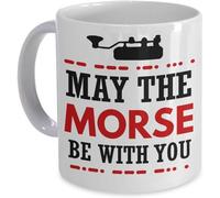 11 Ounce Ceramic Cup May The Morse Be with You Mug Novelty Ceramic Drinking Cup with Sayings from Wife Husband Boyfriend Girlfriend Coworker,De08Bb73