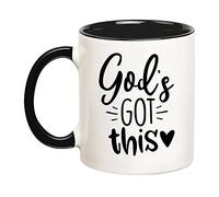 11 Oz Ceramic Novelty Coffee Mug - "God's Got This" Inspirational Christian Mug | Religious Faith Scripture Godly Mug, Christmas Gift for Mom, Dad, Him, Her