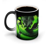 11 Oz Color Changing Coffee Mug, 3D Snake Heat Sensitive Ceramic Cup with Handle, Novelty Magic Cup, Dishwasher Safe, Funny Custom Gifts for Coffee Lovers Women Men