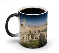 11 Oz Color Changing Coffee Mug, Tower of David Heat Sensitive Ceramic Cup with Handle, Novelty Magic Cup, Dishwasher Safe, Funny Custom Gifts for Coffee Lovers Women Men