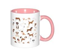11 Oz White Ceramic Mug with Exquisite Fade-Resistant Beagle Dog Prints Perfect for Coffee,Tea,Latte,Hot Cocoa Dishwasher Safe, Anti-Tip Design for Home