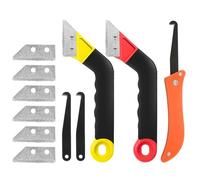 11 Pack Grout Removal Tool Kit, 2 Tile Grout Saws with 6 Extra Blades + Bonus Hand Grout Saw & 2 Grout Cleaning Blades, Ideal for Tile Gap Cleaning and Repair