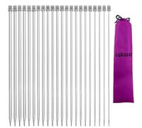 11 Pairs Stainless Steel Knitting Needle Set, Gukasxi 11 Sizes from 2.0mm-8.0mm Straight Single Pointed Knitting Needles, 25cm Length Knitting Needles for Handmade DIY Knitting Sweater Gift