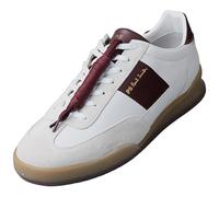 (11) Paul Smith Dover Mens Fashion Trainers in White Burgundy