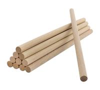 11 PCS 12mm x 30cm Round Wooden Sticks for Craft,Wooden Dowel Dods Wood Dowels, Macrame Dowel, Unfinished Hardwood Sticks for Arts and DIYers, Crafting, Tiered Cake Support and Wedding Ribbon Wands