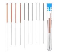 11 Pcs 3D Printer Nozzle Cleaning Needles Tools Kit,Stainless Steel Essential Nozzles Needle Accessories,10 sizes Nozzle for Office 3d Printers Filament Extruder Maintenance Unclogging 1 Storage Tube