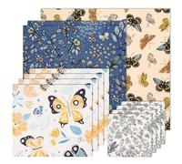 11 Pcs Beeswax Food Wraps Set,Reusable Beeswax Wraps Storage Bees Wrap Paper for Bread Sandwich Organic Cotton for Cheese Fruit Vegetable