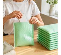 11 Pcs Bubble Mailers 7x9 Inch, Padded Envelopes 7x9", Padded Shipping Envelopes Bubble Mailer, Self Seal Adhesive Waterproof Business Package Bags for Shipping Packages Supplies(Green)