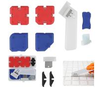 11 Pcs Caulking Tools Kit, Silicone Sealant Remover Tool Finishing Profiling Smoothing Applicator with Storage Box, Professional Mastic Grouting Guide for Bathroom Flooring Windows Toilet Sink