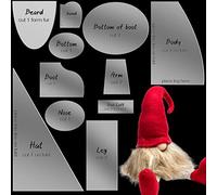 11 Pcs Christmas Gnome Patterns for Sewing - Basic Ruler Template Acrylic Quilting Non Slip Supplies for DIY Making