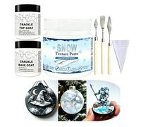 11 Pcs Crackle Paste & Snow Paste & Texture Tools for Textured Art | Acrylic Crackle Medium Paint Snow Shaping Paste Modeling Paste with Snow Effect Crackled Surfaces, Handcrafted Art