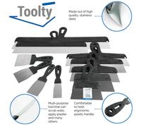 11 PCS - DRYWALL TAPING, FILLING KNIFE, KNIVES, SCRAPER, PLASTERING SPATULA, SET