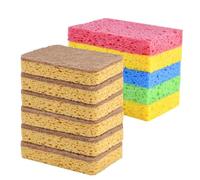11 PCS Eco Sponge,Cellulose Sponges,Sponges Washing Up,Colourful Non-Scratch Compressed Kitchen Sponges,Eco Friendly,Non Scratch, Odour Free,Compostable Pop Up,for Dish,Household,Cookware