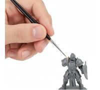 11 Pcs Fine Detail Paint Brush Set (Triangular Handle), Miniature Painting Kit for Warhammer 40k, D&D, Gundam & Models, Ergonomic Acrylic Art Brushes (Black)