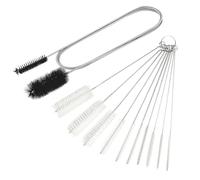 11 Pcs Flexible Pine Drain & Straw Cleaner Set, 61" Black Double Ended Elastic Tube Pipe Cleaner, 8.2" Long Straw Cleaning Brush, Nylon Hose Brush Tool for Home Sink Plumbing