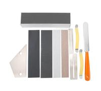 11 Pcs Guitar Polishing Kit, Guitar Fret File Leveling Bar Polishing Sandpaper Tool Grinding Tools Fretboard Guards for Neck