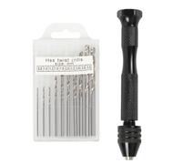 11 Pcs Hand Drill, Precision Pin Vise with Small Drill Bits, Mini Drill for Resin, Micro Drill Bits for Jewellery Making Tools and Model Making Tools