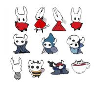 11 Pcs Hollow Knights Badge The Knight and Grimm Figure Cute Brooch Hollow Knights Enamel Pin Hollow Knights Cosplay Backpack Decor