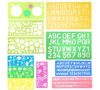 11 Pcs Letter Stencils for Crafts Reusable, Stencils for Kids Gift, Alphabet Stencil for Painting, Number Lettering Stencil.