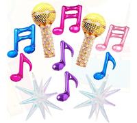 11 Pcs Pink and Purple Balloon kit Musical Note, Microphone, Disco Explosion Star Balloons for Kpop Music Birthday Party/K-pop Concert/Popular Singer Fans/Korean Kpop Theme Party Supplies
