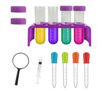 11 PCS Potion Making Kit Children, Children Safe & Durable Educational Toys With Test Tubes, Droppers, Test Tube Racks, Magnifying Glasses, and Needle Free Syringes for Creative Scientific Experiments
