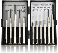 11 Pcs Precision Mini Screwdriver Set, Glasses Repair Small Screwdriver, Precision Repair Tool Kit with 11 Different Size Flathead and Philips Screwdrivers, Ideal for Glasses, Watch, Jewelers
