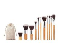 11 Pcs Professional Makeup Brushes Set with Cloth Bag Nylon Bristles Handles for Travel and Daily Use Soft Cosmetic Tools