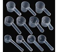 11 PCS Protein Powder Scoops, Protein Scoop, Protein Scoop, Scoops for Powder, 5 g, 7.5 g, 10 g, 15 g, 20 g, 25 g, 30 g, 35 g, 40g, 50 g, 60g for Washing, Coffee, Milk, Cereal Powder
