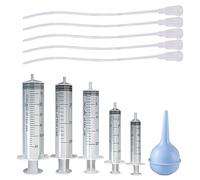 11 Pcs Puppy Kitten Feeding Tube Kit, Pet Feeding Supplies Kit Includes 5 Pcs Kitten Feeding Syringe 5 ML 10 ML 20 ML 30 ML 60 ML 5 Pcs 8 FR Transparently Feeding Tubes, Bulb Syringe for Small Animals