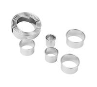 11 PCS Stainless Steel Baking Rings Set, Round Cookie Cutter Pastry Cutter for Muffin Pancake Biscuit Scone, Crumpet Ring Tart Mold for Donut Fondant Cake Decorating DIY Desserts